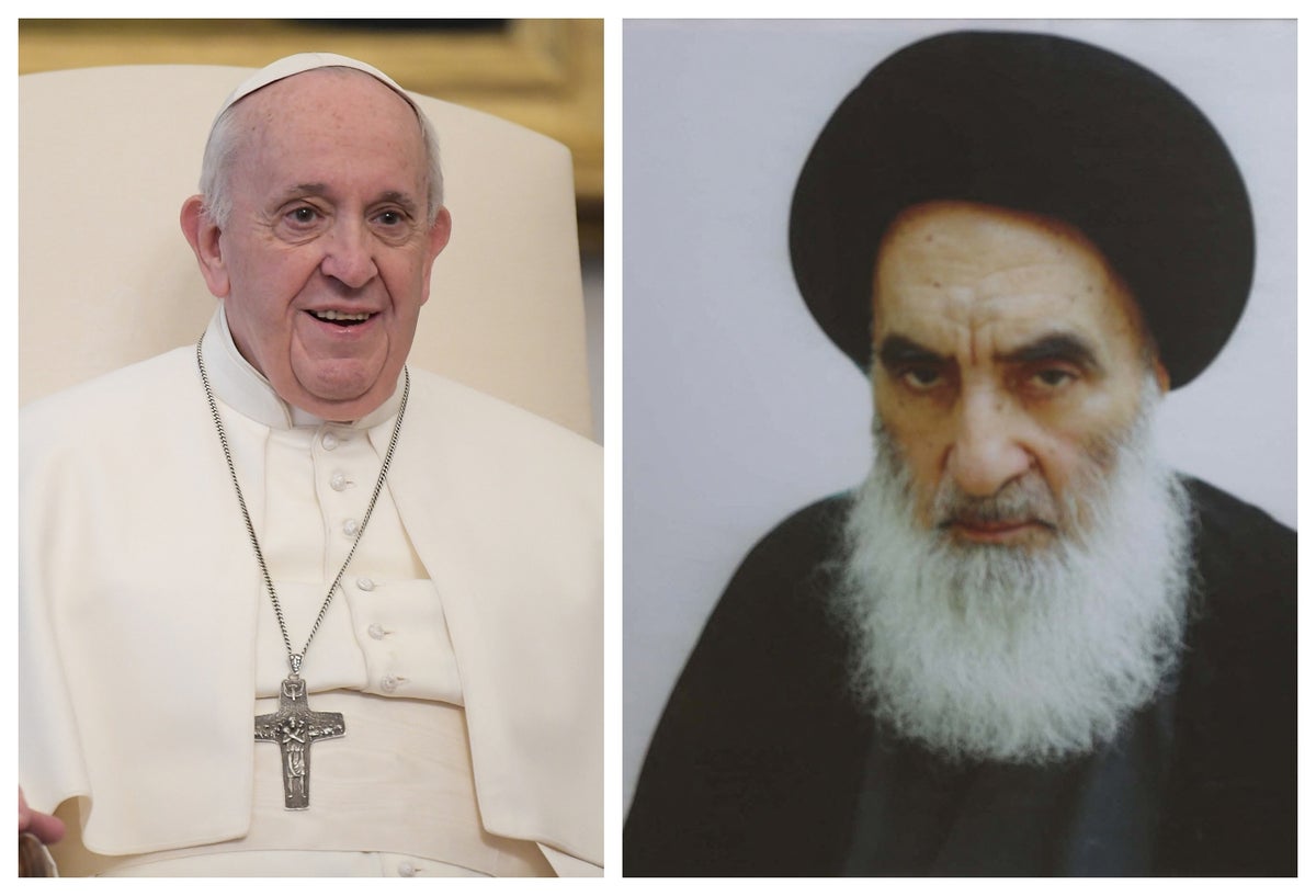 Papa Francisco y el gran ayatolá Alí Sistani