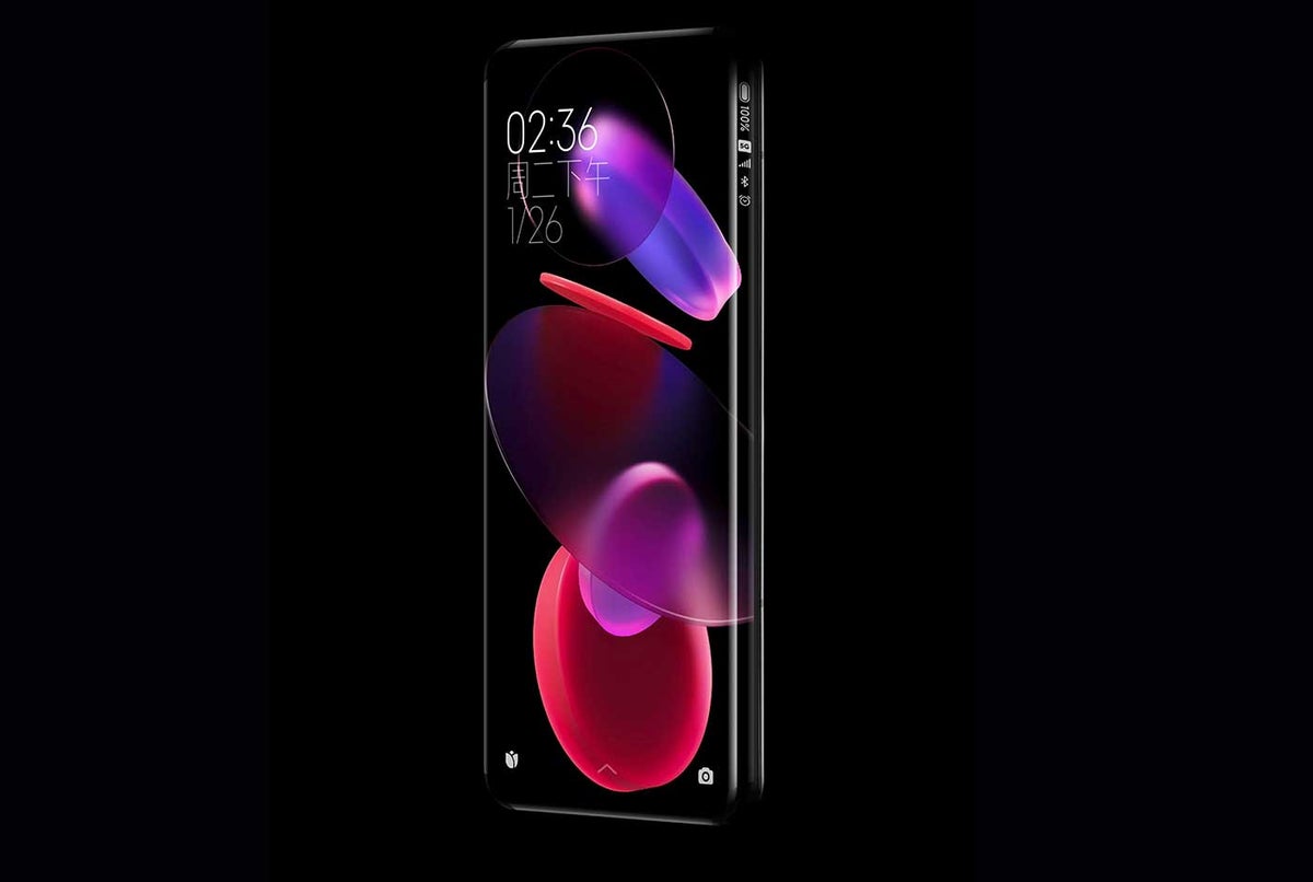 Teléfono inteligente Xiaomi con pantalla cuádruple curva