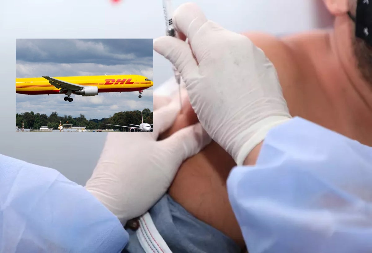 Vacuna contra covid - Avión DHL llega con 50.000 dosis