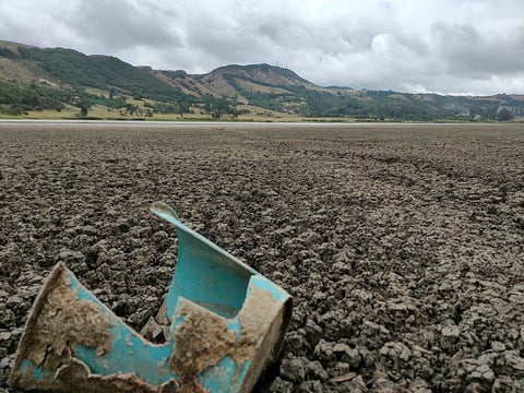 Sequía en la Laguna de Suesca