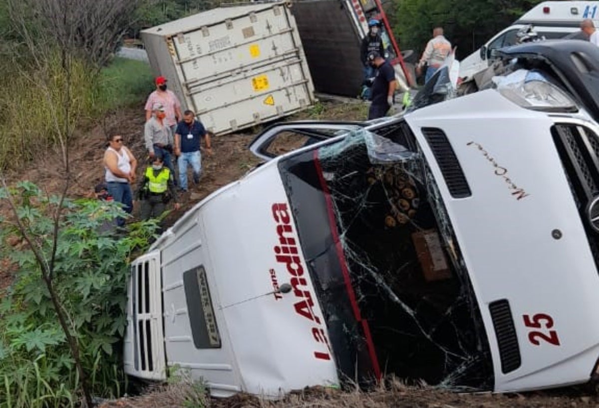 Accidente en vías del Valle