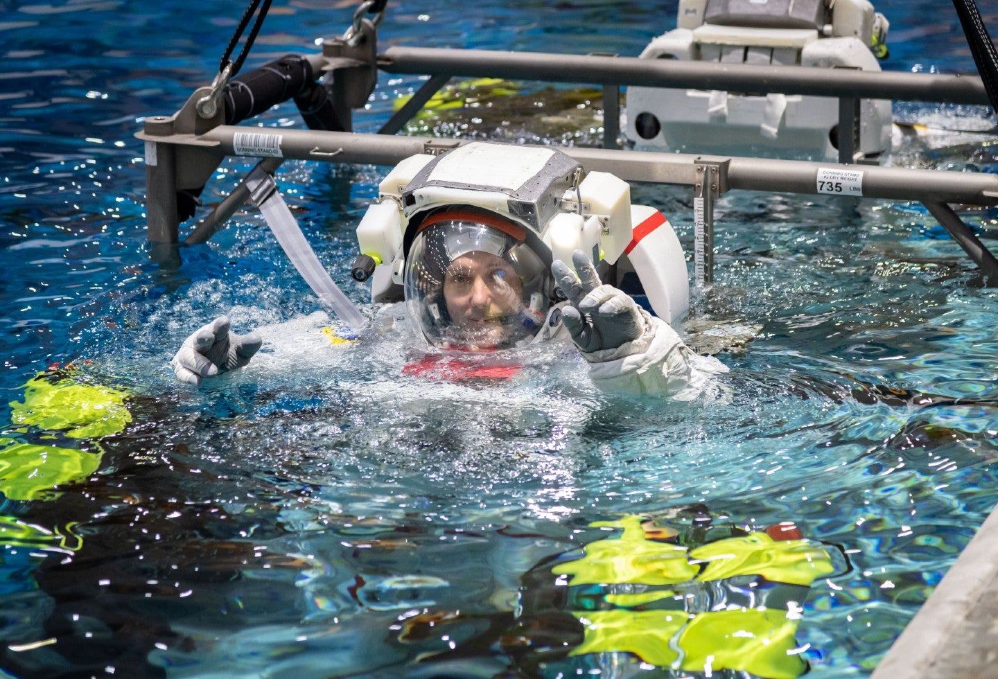 Astronauta en entrenamiento