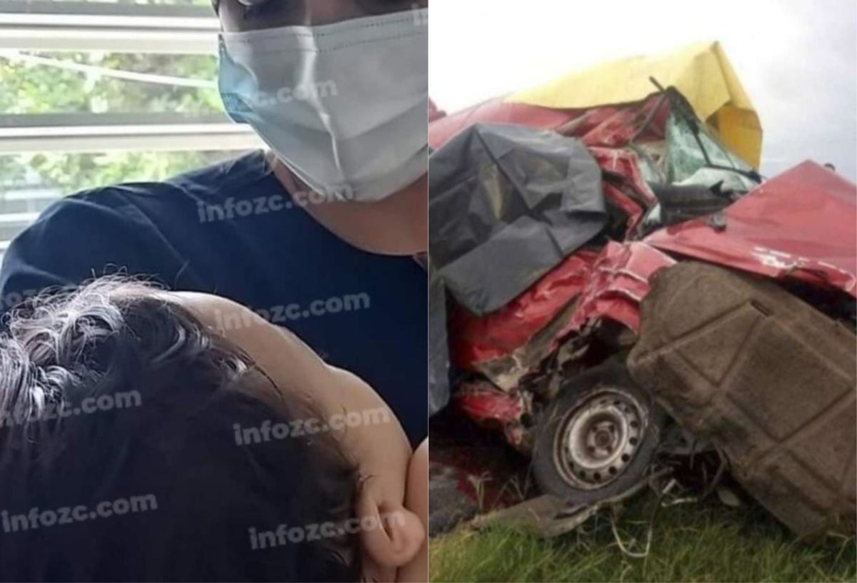 Bebé sobrevive a accidente