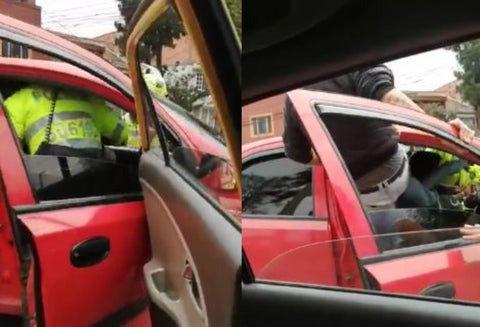 Conductor casi mata a un policía para evitar 'pare' en Bogotá