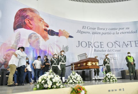 Funeral de Jorge Oñate en el Cesar