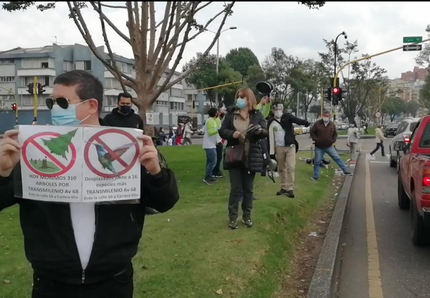 Protesta por tala de árboles Suba