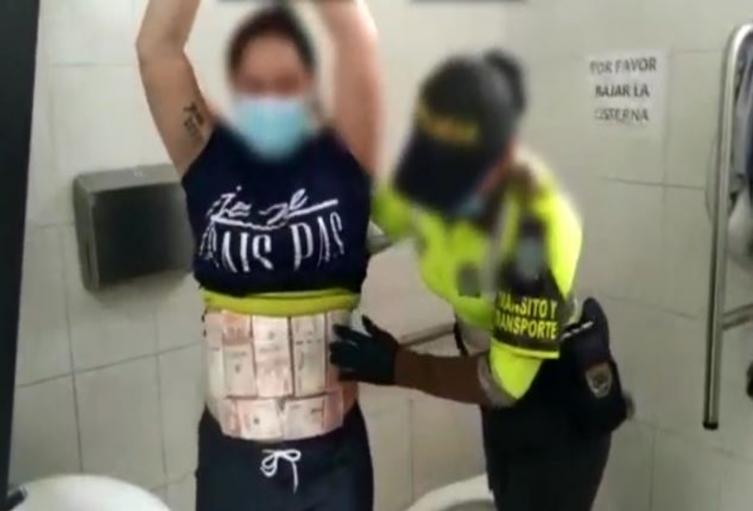 Atrapan a ‘Tetiana’ cargando 24 millones chimbos en el brasier