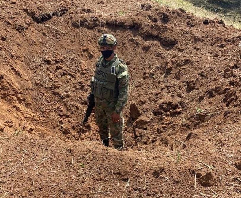 Detonación controlada de explosivos en el Catatumbo