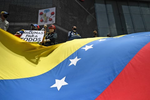 Protestas en Venezuela por vacunas