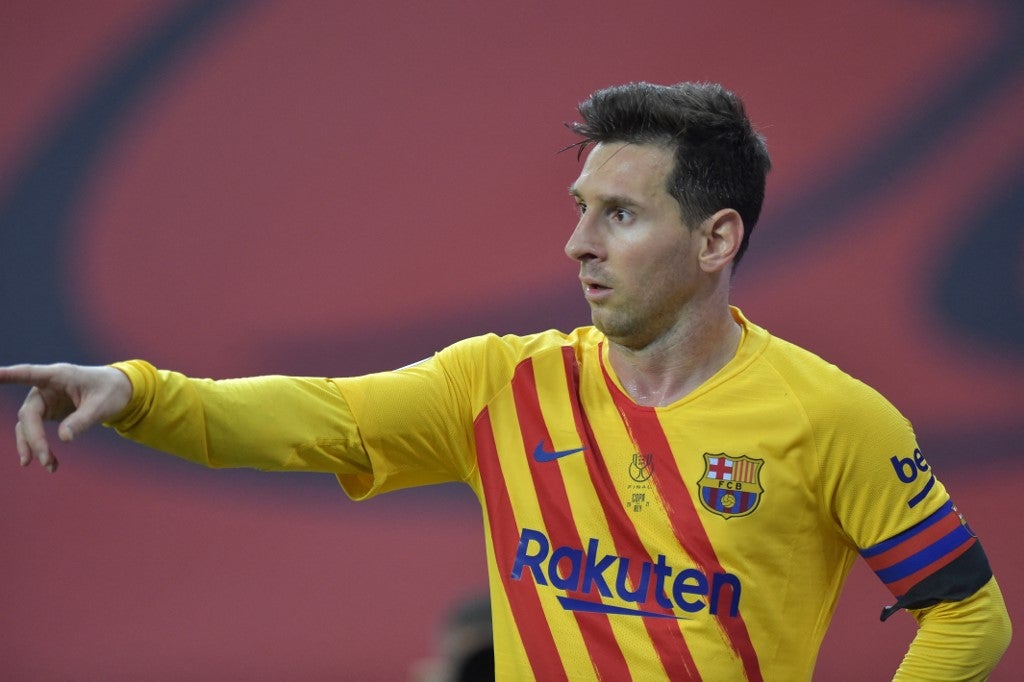 Lionel Messi anota gol en la Copa del Rey