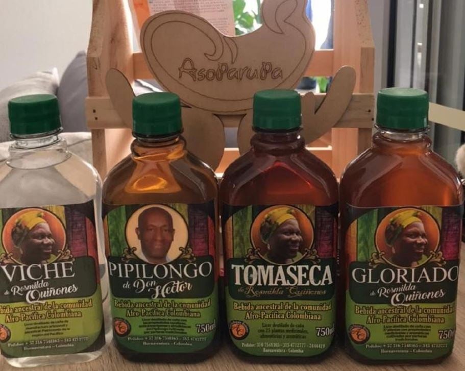 La bebida del Viche en el pacífico colombiano y durante el festival Petronio Álvarez