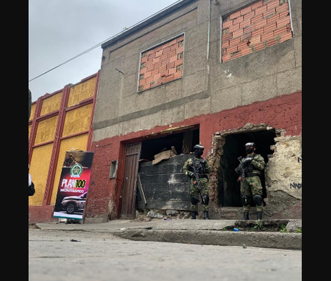 Olla del microtráfico intervenida en Bogotá