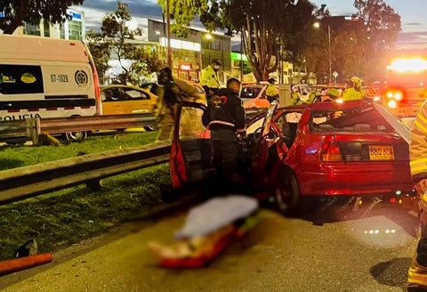 Accidente en Bogotá cerca al aeropuerto El Dorado