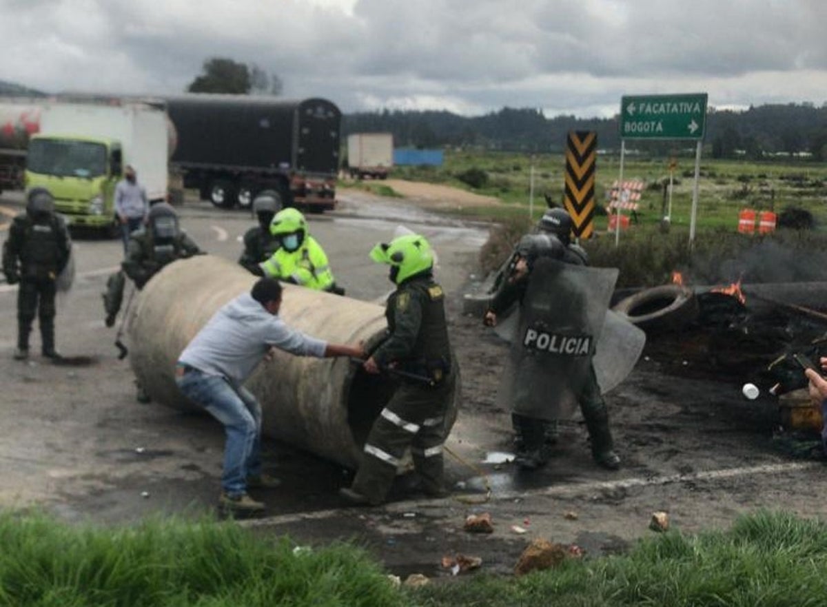 Protestas en Facatativá, en Cundinamarca