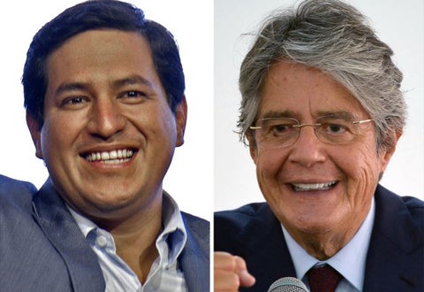 Andrés Arauz y Guillermo Lasso, candidatos elecciones presidenciales en Ecuador