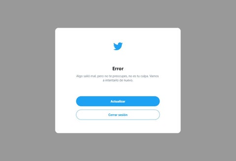 Error en Twitter