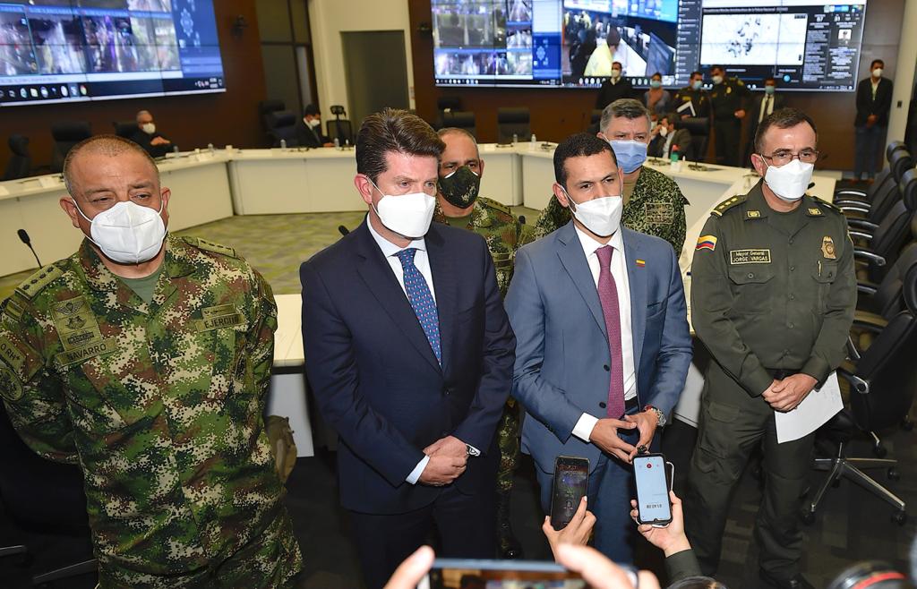 Ministro de Defensa, Diego Molano y ministro del Interior, Daniel Palacios