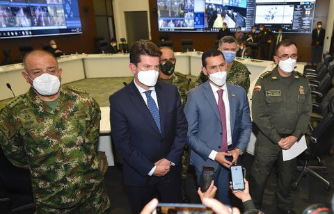 Ministro de Defensa, Diego Molano y ministro del Interior, Daniel Palacios