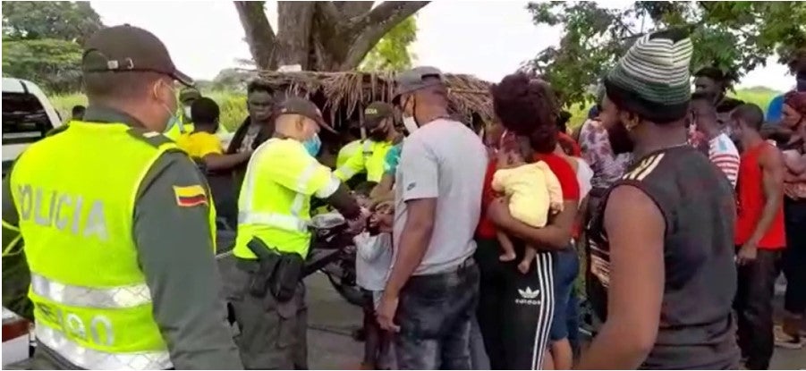 Entre los 97 haitianos, habían 15 menores de edad.