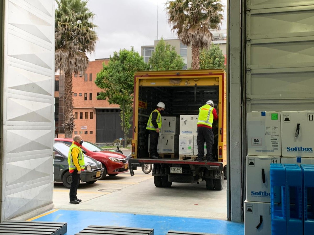 Llegada de vacunas de Pfizer a Colombia