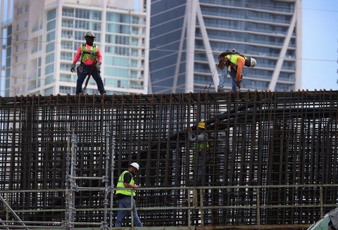 Obreros en construcción
