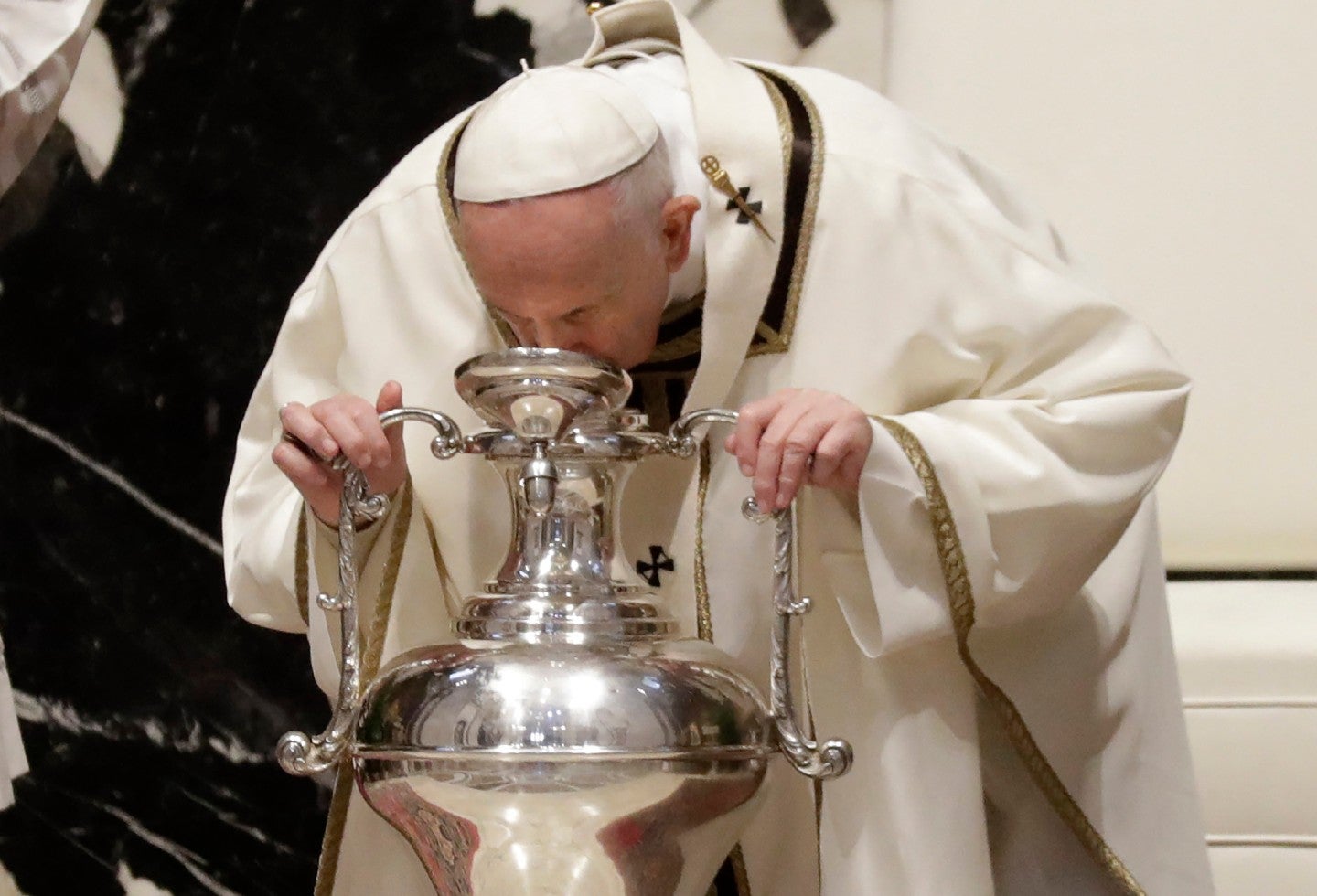 Papa Francisco en misa de Jueves Santo