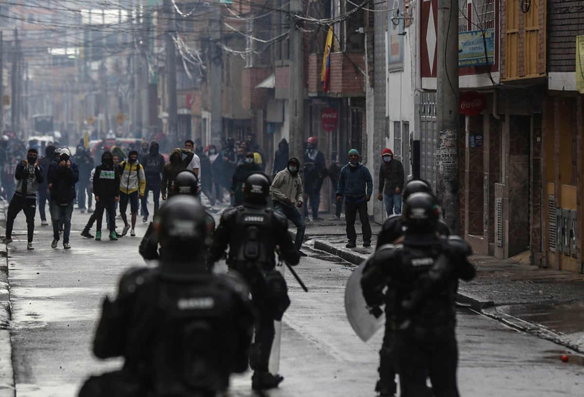 Disturbios en Bogotá durante Paro nacional del 28 de abril