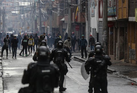 Disturbios en Bogotá durante Paro nacional del 28 de abril