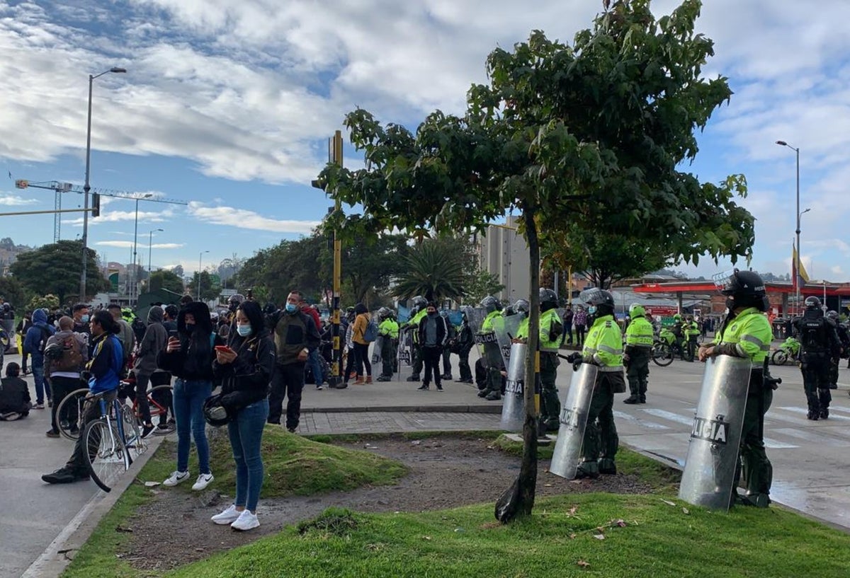 Protestas en Suba durante el Paro Nacional 28 de abril