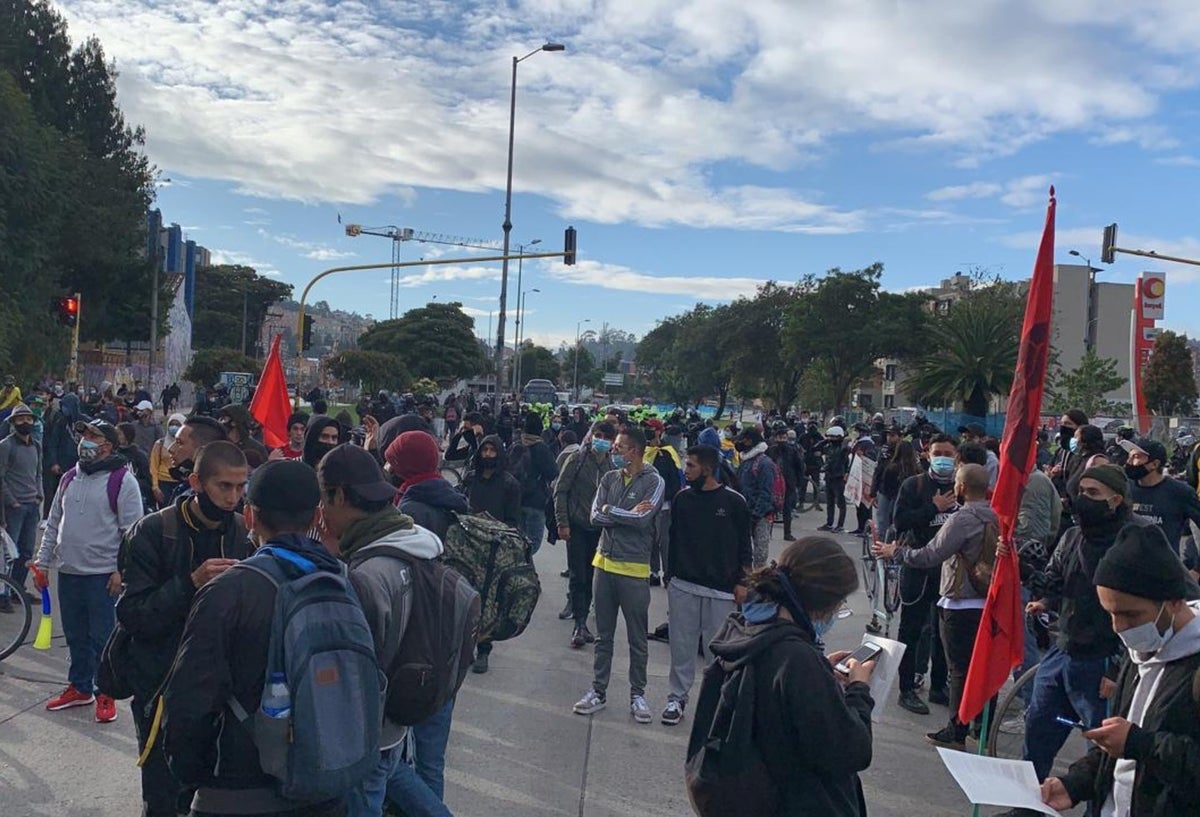 Bloqueos en Suba durante el Paro Nacional del 28 de abril de 2021