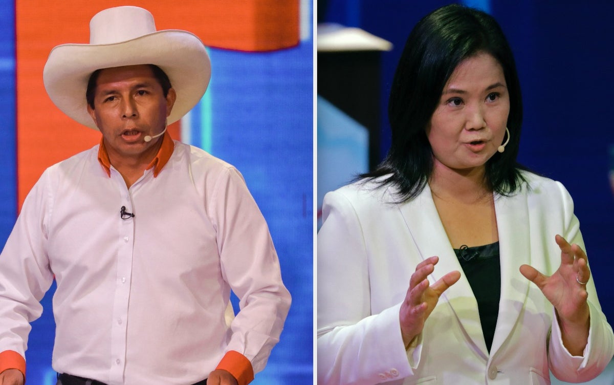 Pedro Castillo y Keiko Fujimori, candidatos a la presidencia de Perú