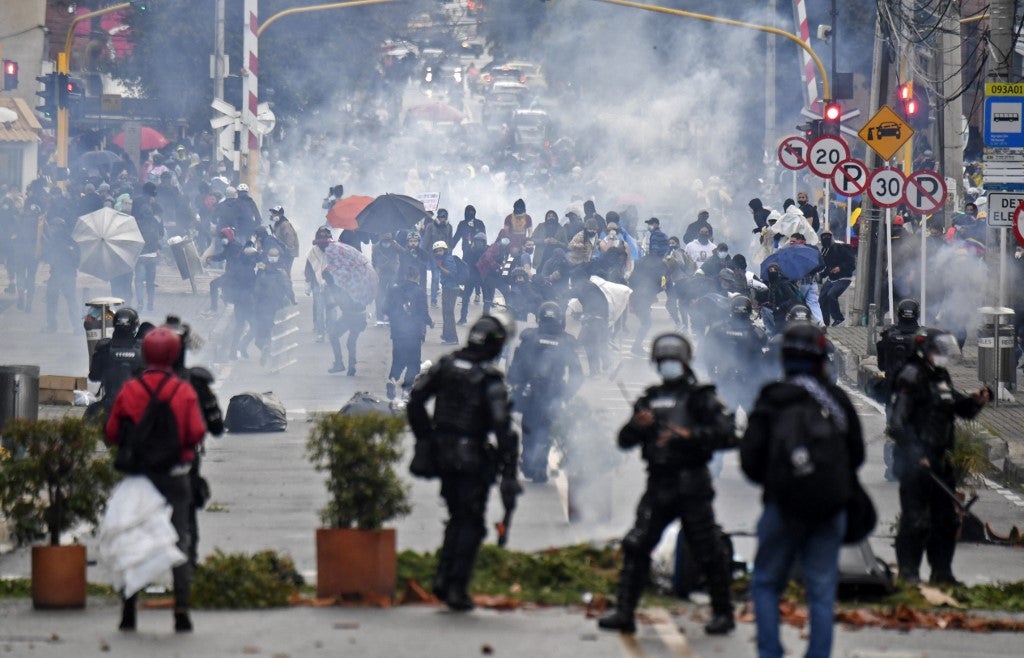 Disturbios en las protestas contra la reforma tributaria
