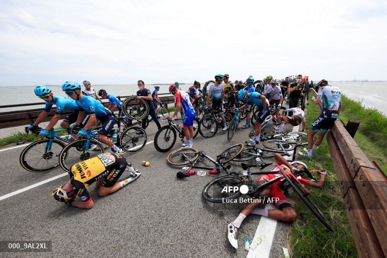 Accidente en el Giro de Italia 2021