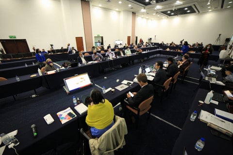 El Comité de Paro reunido.
