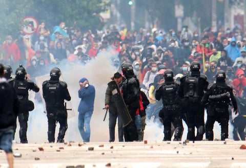 Disturbios en Bogotá durante las marchas del 1 de mayo de 2021