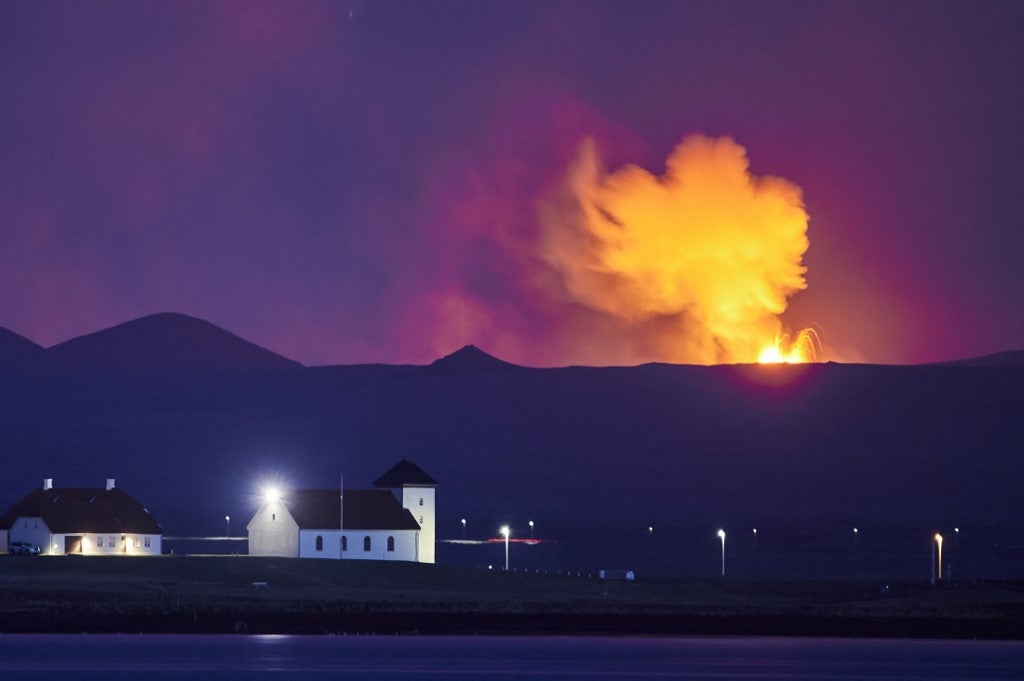 Geiser de lava en Islandia