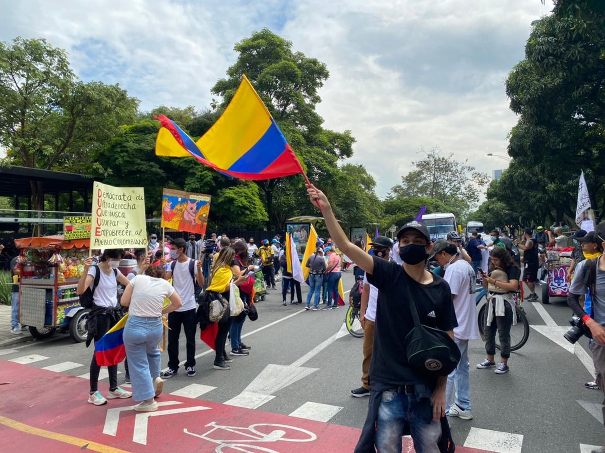 Manifestaciones en Medellín.