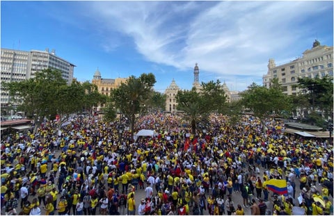 Protestas a favor de Colombia desde Francia