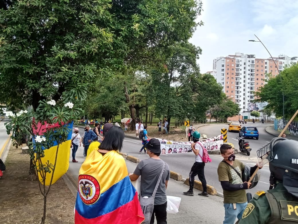 Protesta en Bucaramanga.