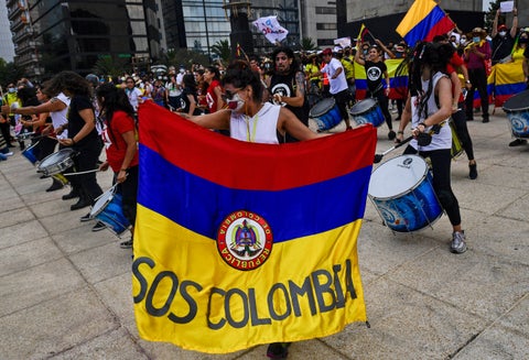 Protestas en México por Colombia