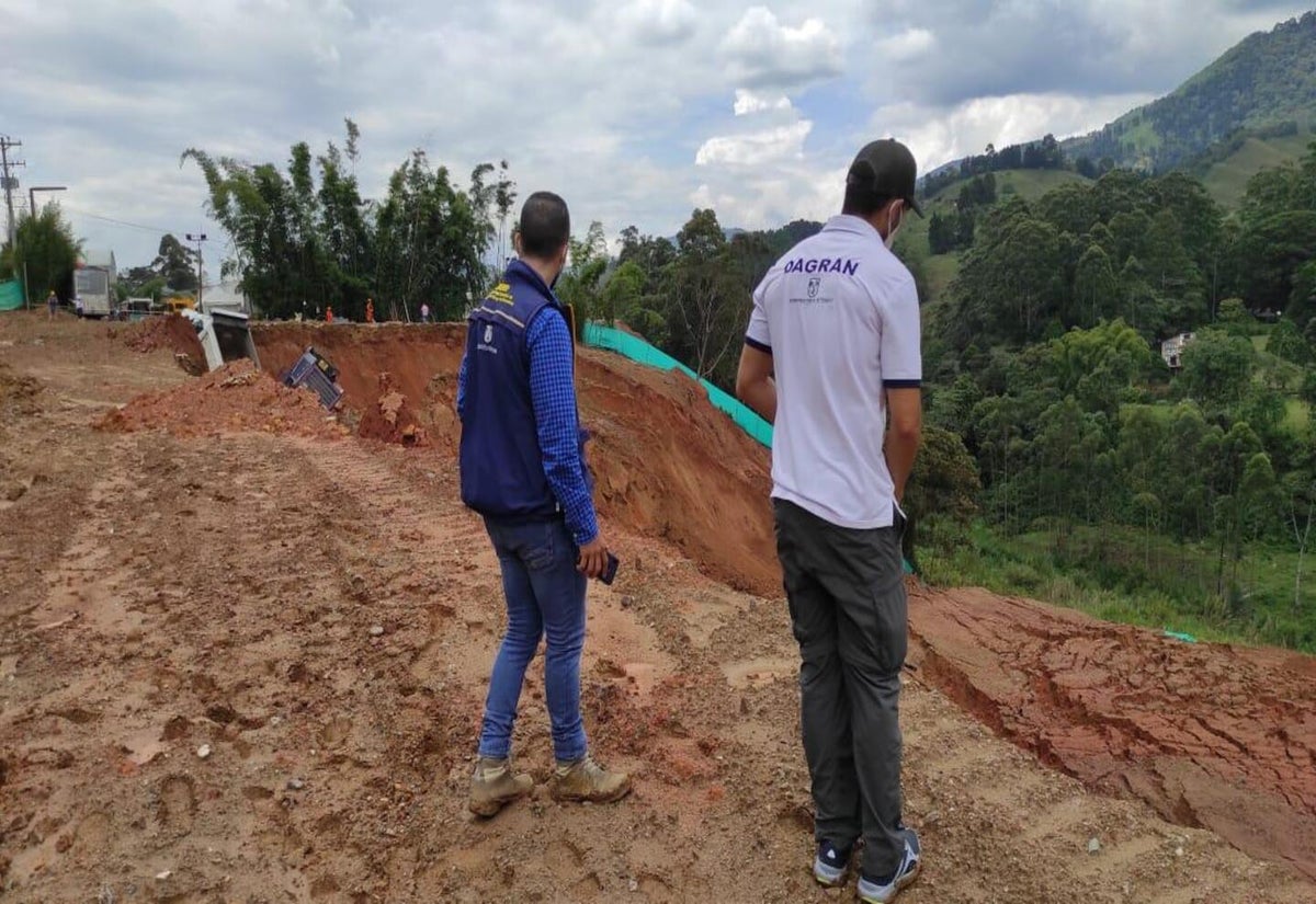 Referencia movimiento en masa en Caldas, Antioquia.
