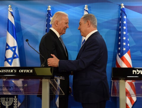 Joe Biden y Benjamin Netanyahu