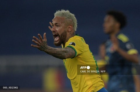 Neymar, jugador de Brasil