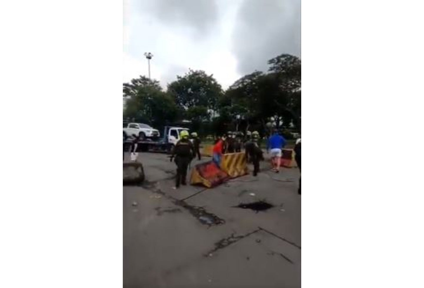 Bloqueo de vías en Cali