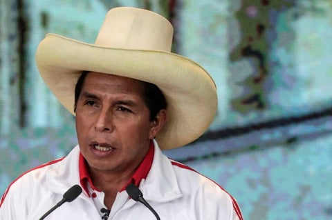 Pedro Castillo, candidato a la presidencia del Perú