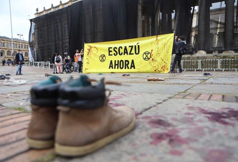 Acto simbólico en Colombia sobre la importancia del Acuerdo de Escazú.