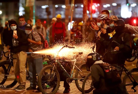 Protestas en Bogotá - Disturbios en Suba