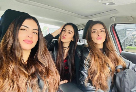 Jessica Cediel junto a sus hermanas Virginia y Melissa