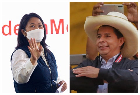 Keiko Fujimori y Pedro Castillo se disputan la Presidencia de Perú