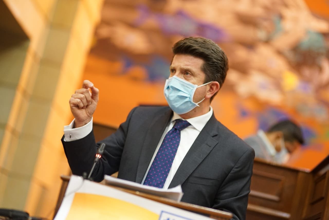Ministro de Defensa, Diego Molano en la plenaria de la Cámara de Representantes